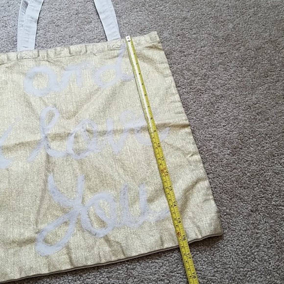 3/$25 'and I love you' canvas tote - Picture 3 of 7